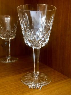 Set of 6 WATERFORD Crystal Lismore Claret 4.5 oz 6 Tall Wine Glasses New