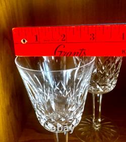 Set of 6 WATERFORD Crystal Lismore Claret 4.5 oz 6 Tall Wine Glasses New