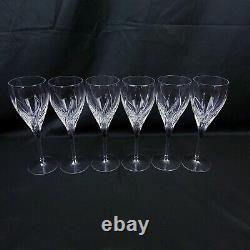 Set of 6 WATERFORD Marquis Summer Breeze Wine Water Glasses Goblets RETIRED