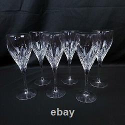 Set of 6 WATERFORD Marquis Summer Breeze Wine Water Glasses Goblets RETIRED