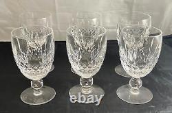 Set of 6 Waterford Crystal KILCASH Claret Wine Glasses