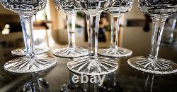Set of 6 Waterford Crystal LISMORE 6 7/8 Water/Wine Goblets Glasses