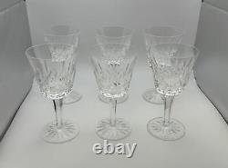 Set of 6 Waterford Crystal LISMORE Claret Wine Glasses