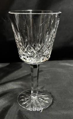 Set of 6 Waterford Crystal Lismore White Wine Claret Glasses