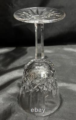 Set of 6 Waterford Crystal Lismore White Wine Claret Glasses