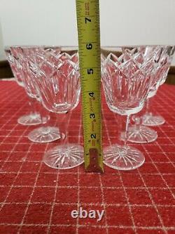 Set of 6 Waterford Crystal Patrick White Wine Glasses EUC Gothic Etching