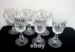 Set of (6) Waterford Crystal Rosslare Claret Wine Glasses