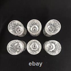 Set of 6 Waterford Ireland Donegal Crystal Cut Glass Port Wine Glasses 4-1/4