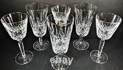 Set of 6 Waterford Lismore Tall Golden Wine & Iced Beverage Glasses 3 each EUC