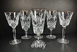 Set of 6 Waterford Lismore Tall Golden Wine & Iced Beverage Glasses 3 each EUC