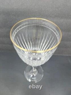 Set of 6 Waterford Marquis Hanover Gold Crystal Goblets Drinking Glasses 8.5