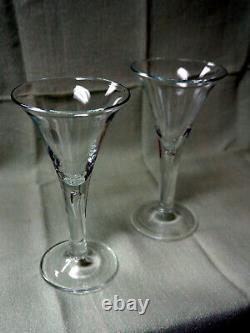 Set of 7 Colonial Williamsburg Teardrop Crystal Wine Goblets Royal Leerdam