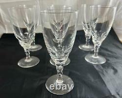 Set of 7 Orrefors Crystal CARINA Claret Wine Glasses