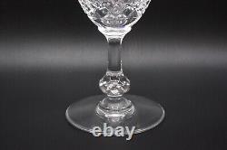 Set of 7 St. Louis Crystal MASSENET Clear Cut 5.75 Burgundy Wine Glasses FRANCE