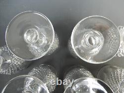Set of 7 Vintage Waterford Crystal Colleen Wine Glasses 4-3/4
