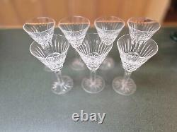 Set of 7 WATERFORD Crystal LISMORE DIAMOND ESSENCE Wine / Water Glasses EXC