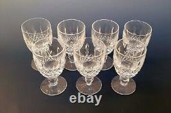 Set of 7 Waterford Crystal KILCASH Claret Wine Glasses