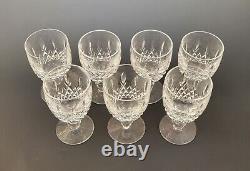 Set of 7 Waterford Crystal KILCASH Claret Wine Glasses