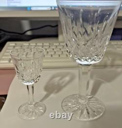 Set of 7 Waterford Crystal Lismore Goblets and 5 Waterford Lismore Cordials