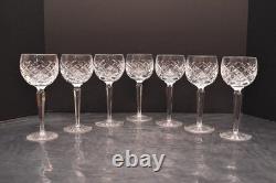 Set of 7 Waterford Crystal Wine Glasses 7.25 Tyrone hock wine Goblets Stems