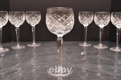 Set of 7 Waterford Crystal Wine Glasses 7.25 Tyrone hock wine Goblets Stems