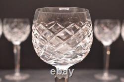 Set of 7 Waterford Crystal Wine Glasses 7.25 Tyrone hock wine Goblets Stems