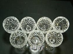 Set of (7) Waterford Lismore Wine Hock Glasses 7.31 x 2.88 x 2.88 Excellent