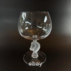 Set of 8 BAYEL France Frosted Horse Head Stem Crystal Wine Glasses 16.9oz 500ml