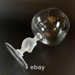 Set of 8 BAYEL France Frosted Horse Head Stem Crystal Wine Glasses 16.9oz 500ml