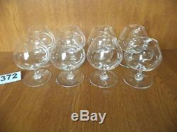 Set of 8 Baccarat Crystal Brandy Glasses / Balloons Wine Tasting / Bacchus