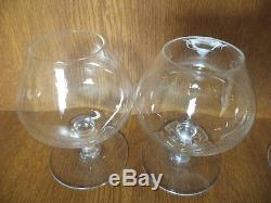 Set of 8 Baccarat Crystal Brandy Glasses / Balloons Wine Tasting / Bacchus