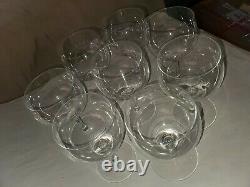 Set of 8 Baccarat Crystal Red Wine Glasses