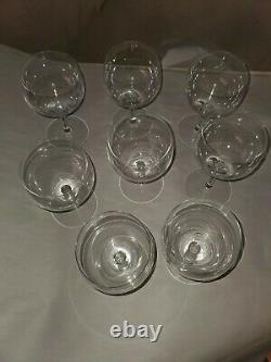 Set of 8 Baccarat Crystal Red Wine Glasses