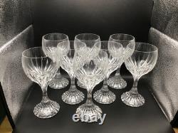 Set of 8 Crystal Massena Wine Glasses by Baccarat