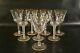 Set of 8 France Crystal St Louis Apollo Wine Glasses With Gold