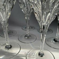 Set of 8 GORHAM Crystal Diamond Stemware Wine Goblets Water Glasses, 8-3/8