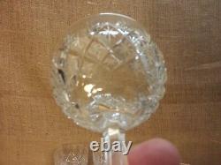 Set of 8 Kosta Boda Diamond Cut Crystal Pomadour Claret Wine Glasses