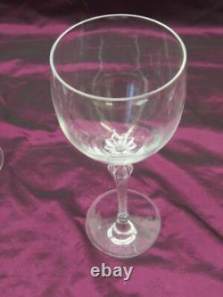 Set of 8 LENOX ARIA clear crystal wine glasses 7 5/8 x 3