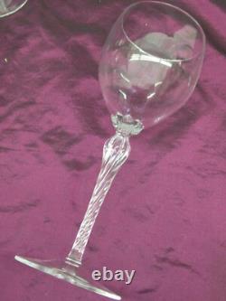 Set of 8 LENOX ARIA clear crystal wine glasses 7 5/8 x 3