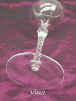 Set of 8 LENOX ARIA clear crystal wine glasses 7 5/8 x 3
