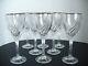 Set of 8 Lenox Crystal Glass Stemware Wine Beverage Goblets Platinum Tone Rim