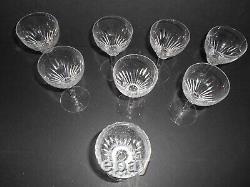 Set of 8 Rubato Pattern Cut Crystal 3 oz. Port Wine Stems by Royal Leerdam