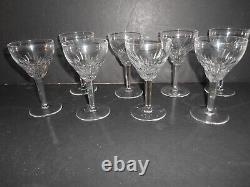 Set of 8 Rubato Pattern Cut Crystal 3 oz. Port Wine Stems by Royal Leerdam