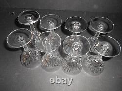 Set of 8 Rubato Pattern Cut Crystal 3 oz. Port Wine Stems by Royal Leerdam