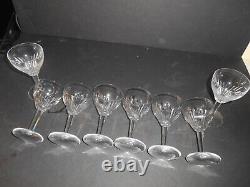 Set of 8 Rubato Pattern Cut Crystal 3 oz. Port Wine Stems by Royal Leerdam