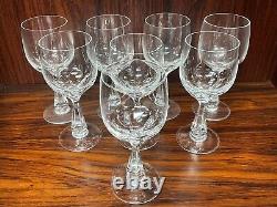 Set of 8 Spode SONATA Pattern 6 1/8 Cut Crystal Wine Glasses
