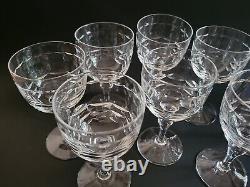 Set of 8 Stuart Crystal England Wine Claret Glasses 8oz Excellent FREE SHIP