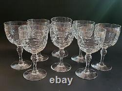 Set of 8 Stuart Crystal England Wine Claret Glasses 8oz Excellent FREE SHIP