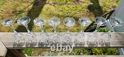 Set of 8 Vintage GORHAM Crystal CHAPELLE Wine Glasses 7.75 (NACHTMANN Tiffany)