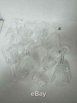 Set of 8 Vintage WATERFORD CRYSTAL LISMORE Claret / White Wine Glasses 5 7/8